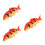 3Pcs PU Realistic Red Fish Figures Simulation Toy for Marine Learning 8