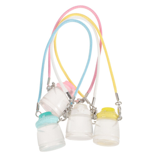16Pcs Smooth Plastic Miniature Water Bottle Models Assorted Colors