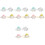 16Pcs Smooth Plastic Miniature Water Bottle Models Assorted Colors 5