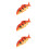 3Pcs PU Realistic Red Fish Figures Simulation Toy for Marine Learning 7