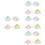 16Pcs Smooth Plastic Miniature Water Bottle Models Assorted Colors 8