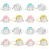 16Pcs Smooth Plastic Miniature Water Bottle Models Assorted Colors 7