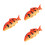 3Pcs PU Realistic Red Fish Figures Simulation Toy for Marine Learning 4