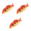 3Pcs PU Realistic Red Fish Figures Simulation Toy for Marine Learning 6