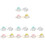 16Pcs Smooth Plastic Miniature Water Bottle Models Assorted Colors 4