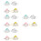 16Pcs Smooth Plastic Miniature Water Bottle Models Assorted Colors 9