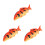 3Pcs PU Realistic Red Fish Figures Simulation Toy for Marine Learning 10