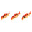 3Pcs PU Realistic Red Fish Figures Simulation Toy for Marine Learning 9