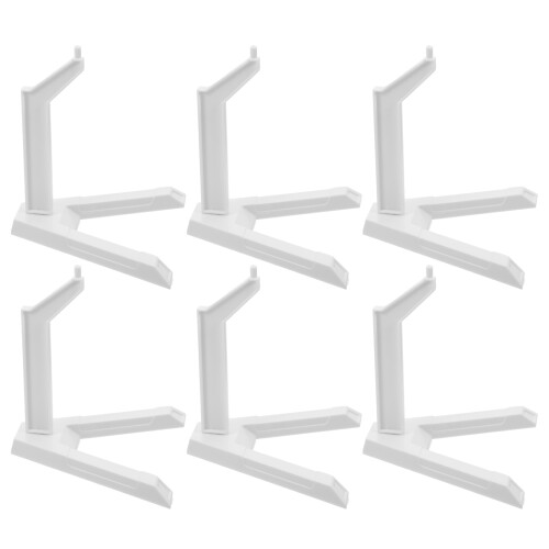24Pcs White Figure Display Holder Plastic Stand for Home Office Use