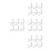 24Pcs White Figure Display Holder Plastic Stand for Home Office Use 5