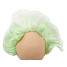 2Pcs Synthetic Bald Wig Multi-Color Funny Halloween Cosplay Accessory
