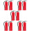 10Pcs Small Red Iron Fire Extinguisher Models for Miniature Scenes 9