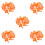 150Pcs Interactive Mini Traffic Signs and Cones Orange for Children 6