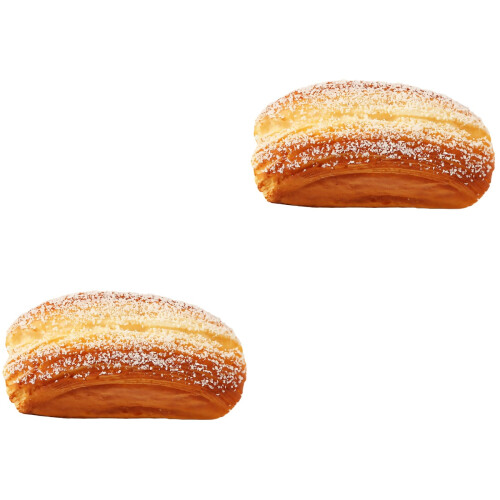 2Pcs Orange Artificial Donut PU Resin Creative Bakery Display Props 2