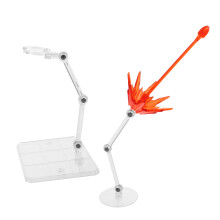 8Pcs Red Mini Doll Holder Stand with Visual Effects for Model Display