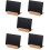 5Sets Simple Standing Chalkboard Sign Black Tabletop Decor with Stand 10