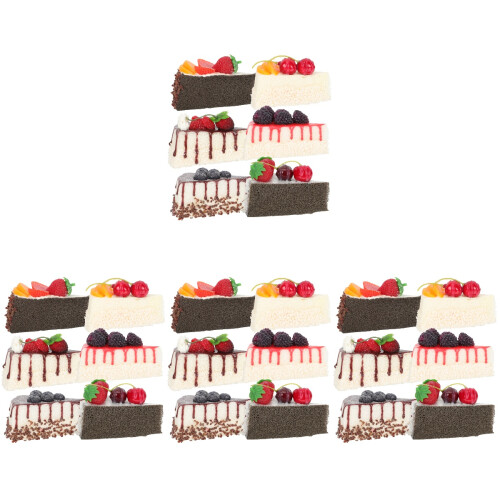24Pcs Realistic Simulation Cake Models Soft PU Plastic Fake Food Props 1