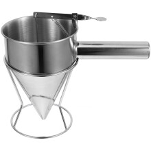 3Pcs Stainless Steel Pancake Pastry Machine with Stand for Kitchen Use