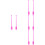 4Pairs Pink Plastic Dance Sticks Artistic Gymnastics Performance 6