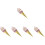 5Pcs Realistic Golden Ice Cream Cone Model PVC Display Prop 6