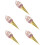 5Pcs Realistic Golden Ice Cream Cone Model PVC Display Prop 7