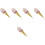 5Pcs Realistic Golden Ice Cream Cone Model PVC Display Prop 5
