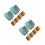 2Sets Blue Plastic Mini Miniature Bread Machine Decoration Toy 6