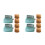 2Sets Blue Plastic Mini Miniature Bread Machine Decoration Toy 3