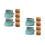 2Sets Blue Plastic Mini Miniature Bread Machine Decoration Toy 8