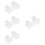 8Pièces Palettes Acryliques Blanches Pour Ongles 7