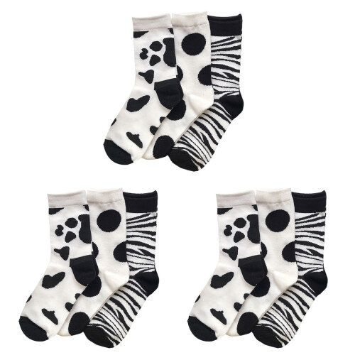 Socks Mid-Calf Zebra Pattern Warm Winter Stockings 2