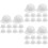30Pcs ABS Mini White Decorative Cap for Dolls and Crafts 8