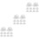 30Pcs ABS Mini White Decorative Cap for Dolls and Crafts 7