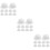 30Pcs ABS Mini White Decorative Cap for Dolls and Crafts 11