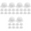 30Pcs ABS Mini White Decorative Cap for Dolls and Crafts 5