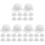 30Pcs ABS Mini White Decorative Cap for Dolls and Crafts 4