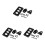 3Pcs Sturdy Black Metal License Plate Bracket Holder for Car Mount 9