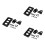 3Pcs Sturdy Black Metal License Plate Bracket Holder for Car Mount 5