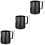 6Pcs Black Stainless Steel Cappuccino Pitcher Cups with Precise Scale 6