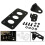 3Pcs Sturdy Black Metal License Plate Bracket Holder for Car Mount 3
