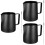 6Pcs Black Stainless Steel Cappuccino Pitcher Cups with Precise Scale 7
