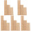 30Pcs Practical Bamboo Rulers with Inches and Centimeters for Learning 2