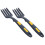 6Pcs Dark Blue Silicone Cooking Fork Flexible Kitchen Utensil 2