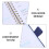 Dark Blue Password Book Organizer with Alphabetical Tabs PU Cover 8
