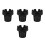 4Pcs Black Plastic Car Ashtray for Home Durable Portable Tray 4