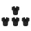 4Pcs Black Plastic Car Ashtray for Home Durable Portable Tray 7