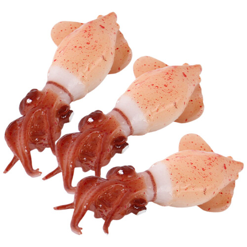 9Pcs Small Realistic Squid Ornaments Multi-Color Table Decor 2