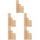 30Pcs Practical Bamboo Rulers with Inches and Centimeters for Learning 6