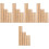 30Pcs Practical Bamboo Rulers with Inches and Centimeters for Learning 4