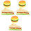6Pcs PU Simulation Bread Model Fake Sandwich Food Prop 5